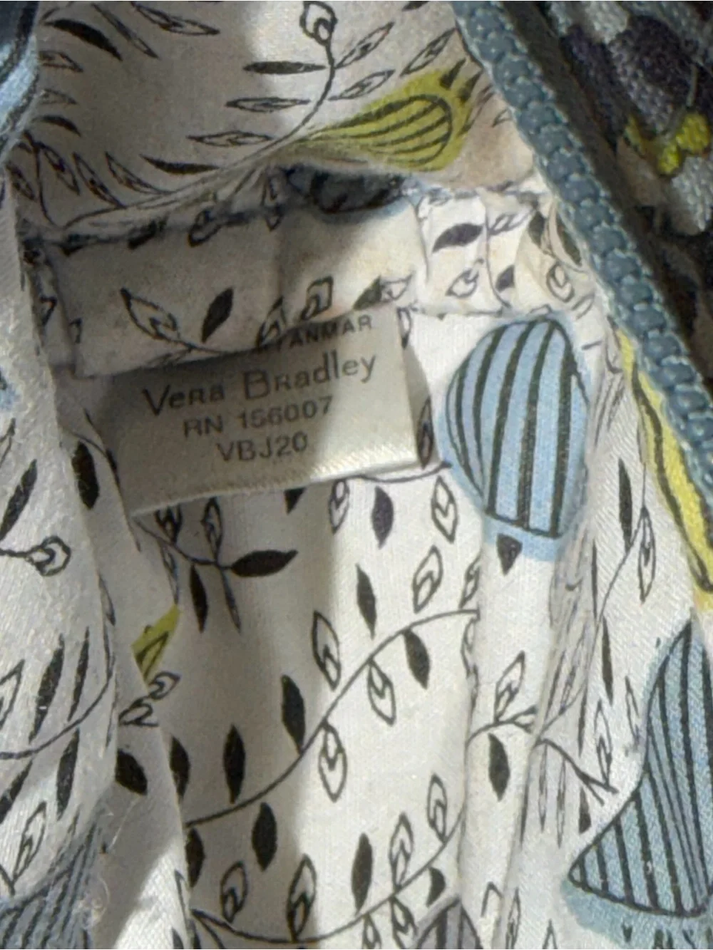 Vera Bradley padded quilted